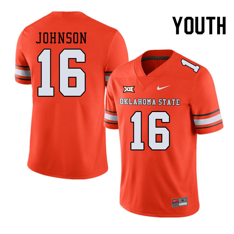 Men #16 Josiah Johnson Oklahoma State Cowboys College Football Jerseys Stitched Sale-Alternate
